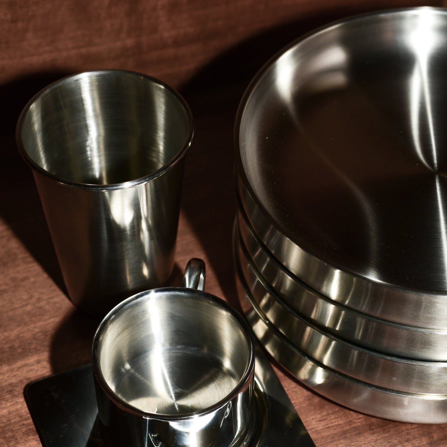 Stainless steel drinking cup (1p)